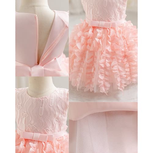 ชุดราตรีเด็ก คอประดับลูกปัด โบว์หน้าby cutelook มีหลายสี thumbnail 7