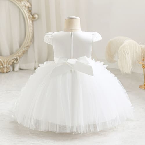ชุดราตรีเด็ก คอประดับลูกปัด โบว์หน้าby cutelook มีหลายสี thumbnail 8