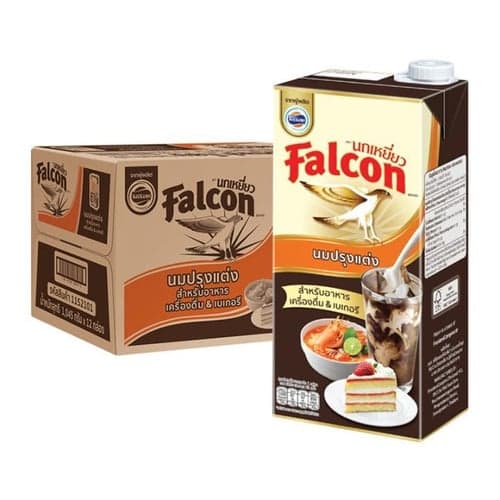 Falcon นกเหยี่ยว ผลิตภัณฑ์นมสำหรับปรุงอาหาร เครื่องดื่ม เบเกอรี่ แบบกล่อง 1ลิตร 12กล่อง (ยกลัง) thumbnail 3