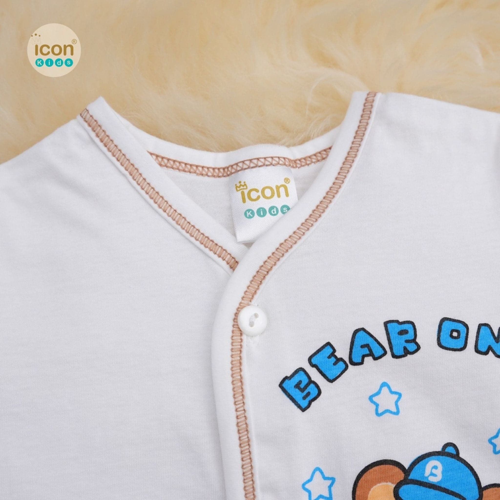 Icon Kids เซ็ตเสื้อเด็กแรกเกิด 0-3 เดือน แพ็ค 3 ตัว (ผูก/กระดุม) ผ้าคอตตอน ใส่สบาย | Babytrend – image 1