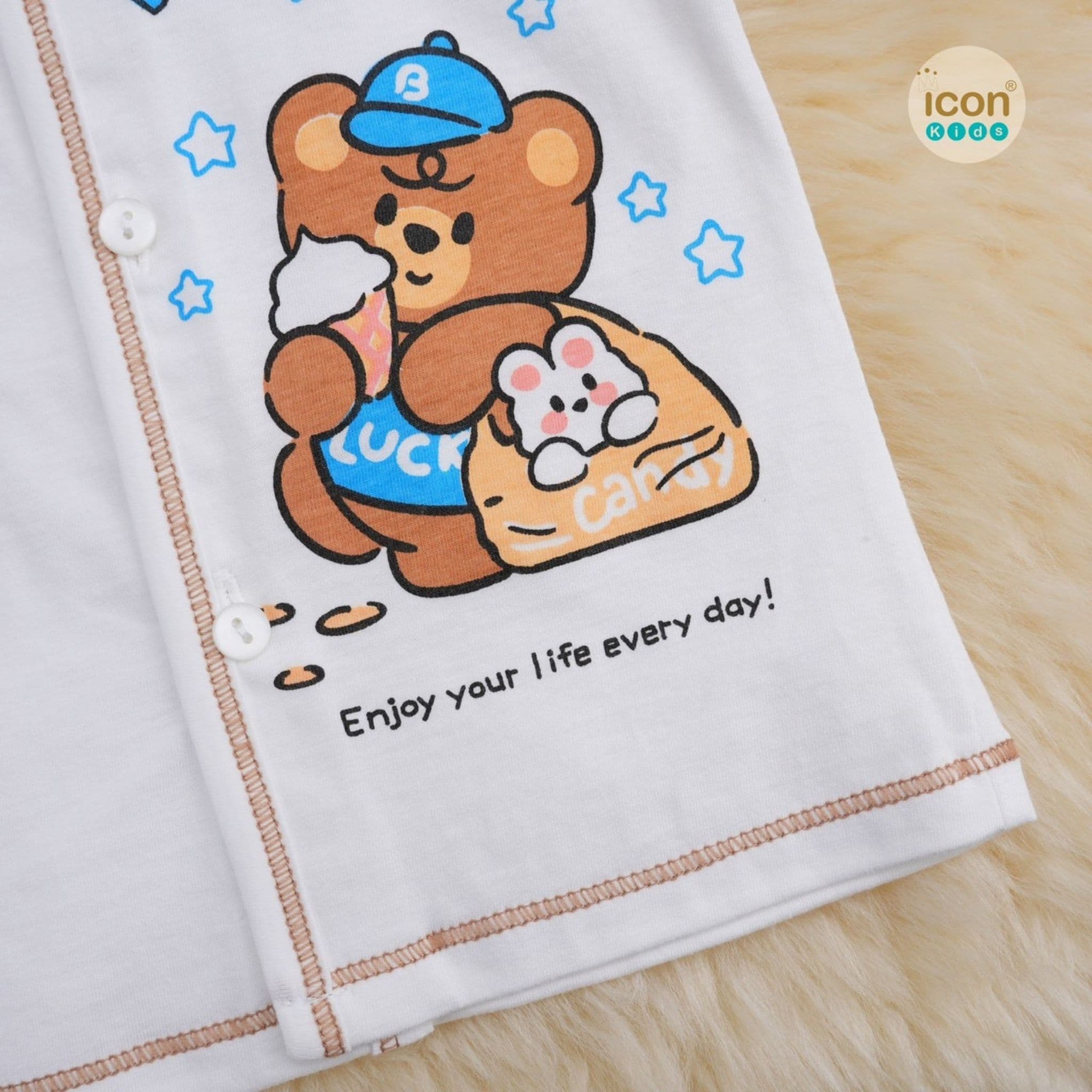 Icon Kids เซ็ตเสื้อเด็กแรกเกิด 0-3 เดือน แพ็ค 3 ตัว (ผูก/กระดุม) ผ้าคอตตอน ใส่สบาย | Babytrend thumbnail 3