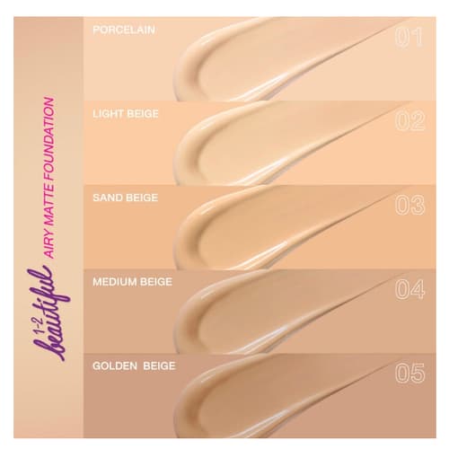 Cute Press 1-2-Beautiful Airy Matte Foundation 30g คิวท์เพรส รองพื้นเนื้อแมท thumbnail 6
