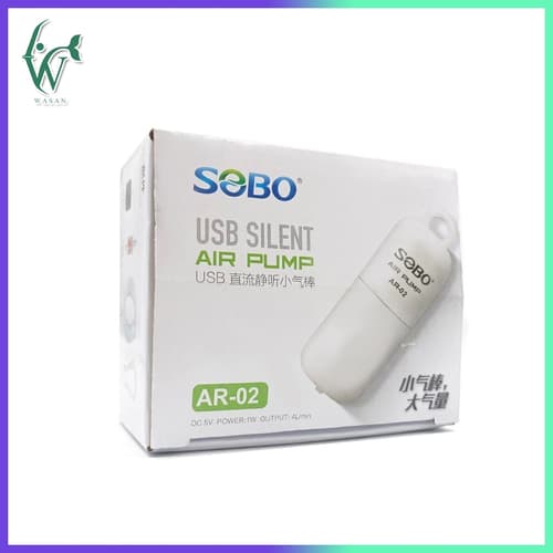 ปั๊มลมออกซิเจน SOBO AR-02 ปั้มออกซิเจนตู้ปลาแบบพกพา หัวต่อ USB มีสายยาง วาล์วกันน้ำย้อน หัวทราย พร้อมใช้งาน thumbnail 3
