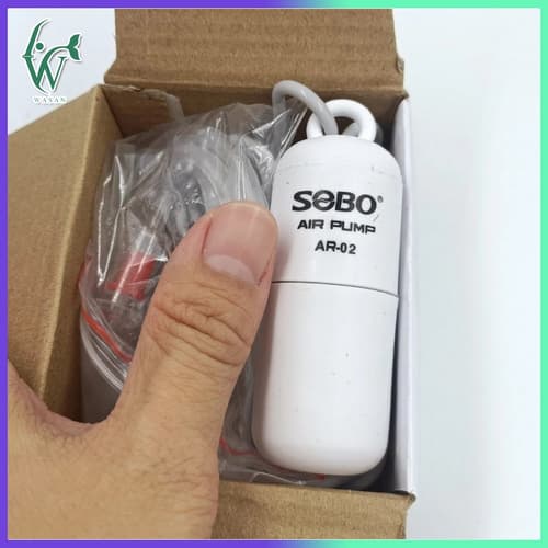 ปั๊มลมออกซิเจน SOBO AR-02 ปั้มออกซิเจนตู้ปลาแบบพกพา หัวต่อ USB มีสายยาง วาล์วกันน้ำย้อน หัวทราย พร้อมใช้งาน thumbnail 4
