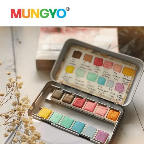 Mungyo แพนสีน้ำ HALF 12 ชิ้น (HALF PAN 12 PCS MUNGYO) thumbnail 4