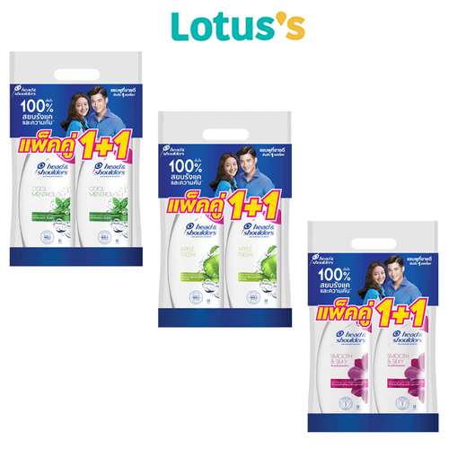 เฮด แอนด์ โชว์เดอร์ แชมพู ขวดปั๊ม ขนาด 370 มล. (แพ็คคู่ 1+1)