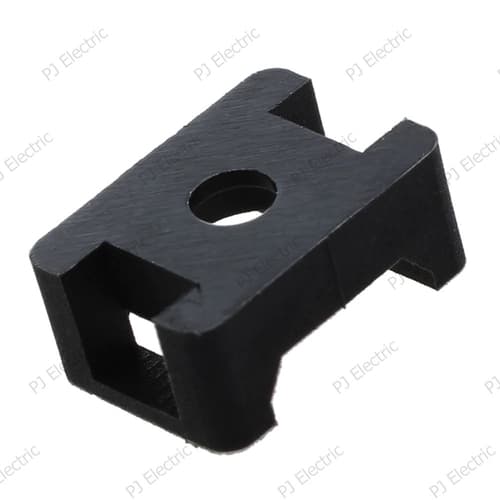 50 หรือ 100 ชิ้น แป้นสกรูยึดเคเบิ้ลไทร์สีดำ (Saddle Type Tie Mount) thumbnail 5