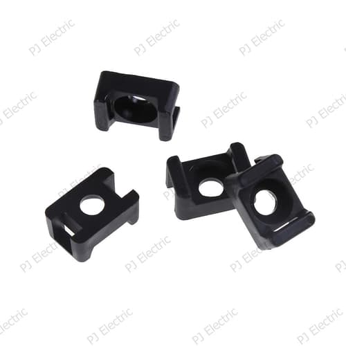 50 หรือ 100 ชิ้น แป้นสกรูยึดเคเบิ้ลไทร์สีดำ (Saddle Type Tie Mount) thumbnail 8