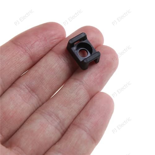 50 หรือ 100 ชิ้น แป้นสกรูยึดเคเบิ้ลไทร์สีดำ (Saddle Type Tie Mount) thumbnail 7