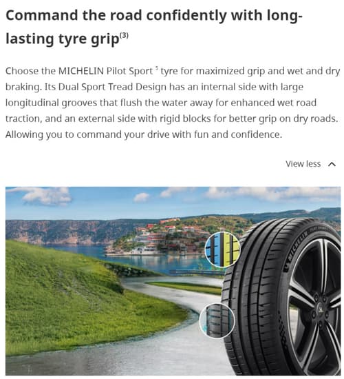 Michelin 235/45R18 PILOT SPORT 5 ยางใหม่ ผลิตปี2025 ราคาต่อ1เส้น มีรับประกันจากโรงงาน แถมจุ๊บลมยางต่อเส้น ยางรถยนต์ ขอบ18 ขนาดยาง 235 45R18 PS5 จำนวน 1 เส้น thumbnail 4