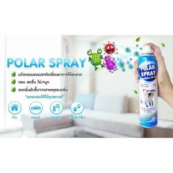 Polar Spray โพลาร์ สเปรย์ กลิ่นยูคาลิปตัส สเปรย์กำจัดเชื้อโรค สารก่อภูมิแพ้ 280 มล. แพ็ค 3 กระป๋อง thumbnail 3