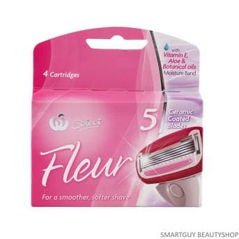 Woolworths Select Razor Womens Fleur Razor Plus 2 Cart each ชุดอุปกรณ์กำจัดขนสำหรับผู้หญิงรุ่นพิเศษ แถมฟรีใบมีด 7 ชิ้น thumbnail 3