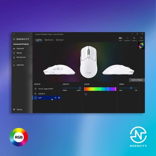 HyperX Pulsefire Haste 2 Core Wireless Gaming Mouse เมาส์เกมมิ่งไร้สาย thumbnail 9