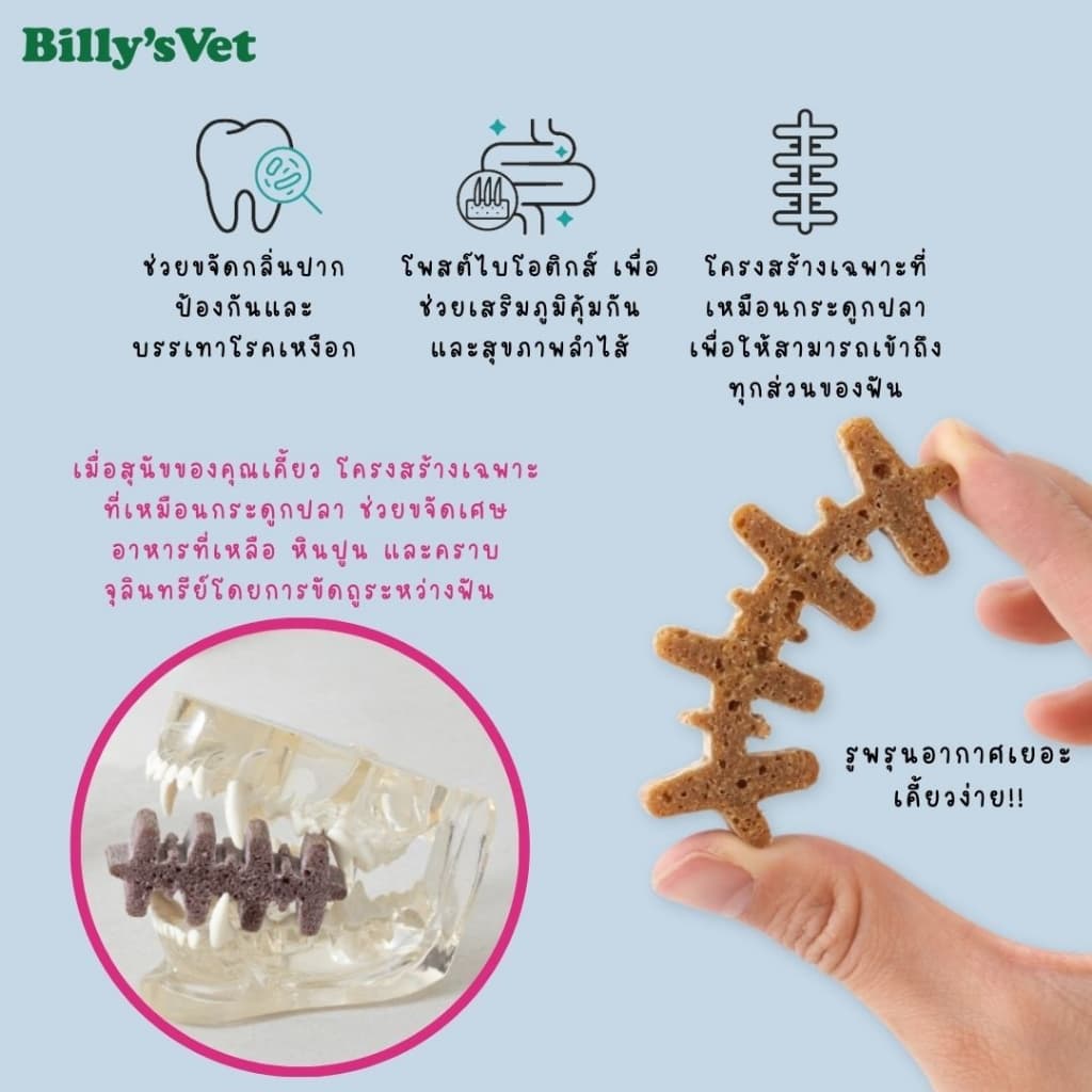 Billy's Vet - Probichew Dental ขนมขัดฟันที่มีโพสต์ไบโอติกส์! สำหรับสุนัข นำเข้าจากเกาหลี thumbnail 3